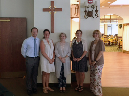 Left to right: Chris Koenig, President/CEO of Niagara Lutheran Health System; Sandra Lauer, Director of Continuing Care at Erie County Medical Center (ECMC); Dr. Katie Grimm, Palliative Care Physician at ECMC; Saralin Tiedeman, Millennium Collaborative Care; Barb Johnson, McGuire Group